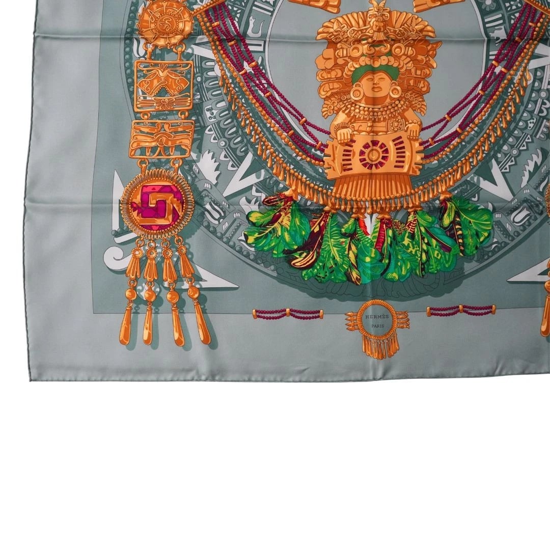 Hermès Paris 'Mexique' Silk Scarf by Caty Latham - 7
