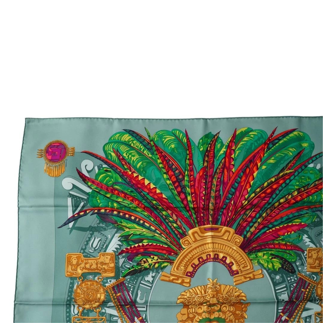 Hermès Paris 'Mexique' Silk Scarf by Caty Latham - 8