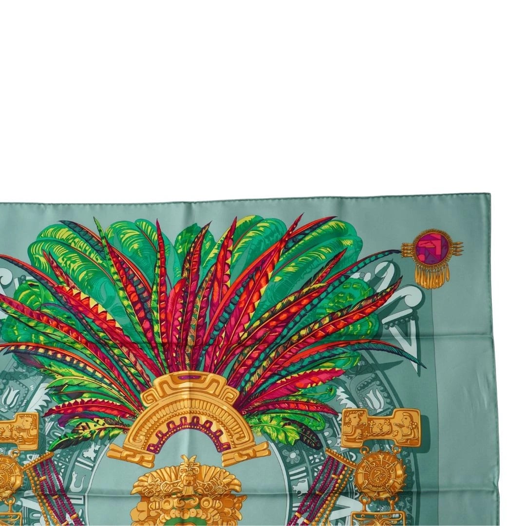 Hermès Paris 'Mexique' Silk Scarf by Caty Latham - 9