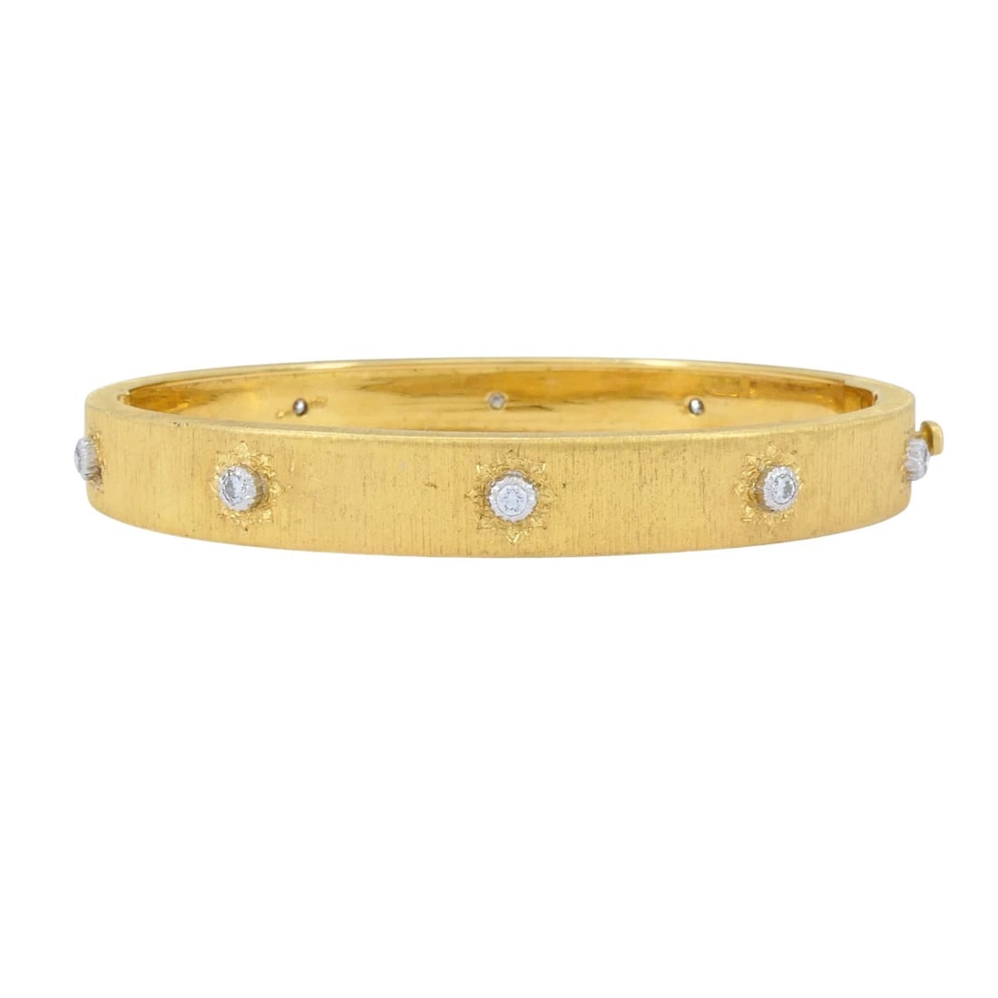 Vintage Buccellati 18k Gold Diamond Bangle Bracelet (1 of 9)