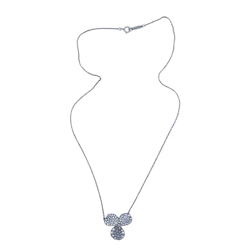 Tiffany & Co. Platinum Diamond Paper Flowers Pendant Necklace - 4