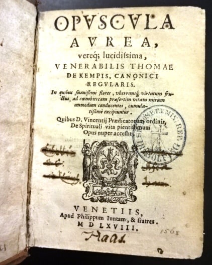 1568 Leather Thomas de Kempis Opuscula Aurea - 3