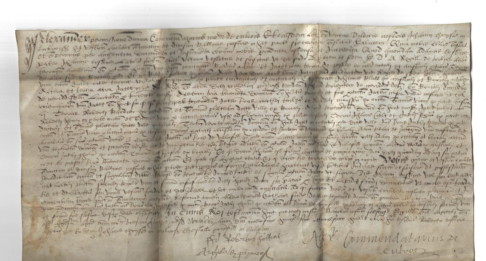 1584 Vellum Land Grant Scotland Culross - 2