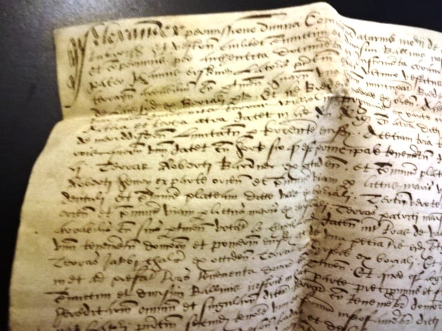 1584 Vellum Land Grant Scotland Culross - 3