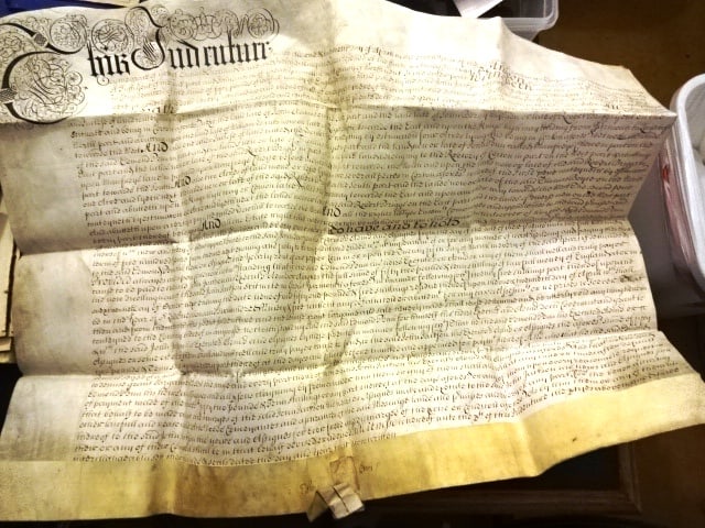 1694 Large English Vellum Indenture Penn Family: Title: 1694 Large English Vellum Indenture Penn Family Additional Info: Large beautifully penned vellum indenture between Edmund Penn Of Corton, Gentleman, and John Jackson of Great Yarmouth Norfolk, 