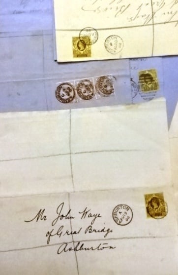 19th C English Legal Archive Postage Stamps (1 of 4)