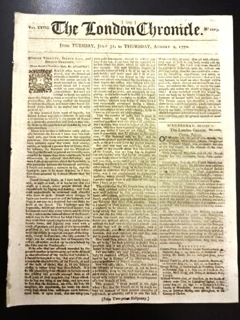 1770 London Chronicle War Between Russia and Turks - 2