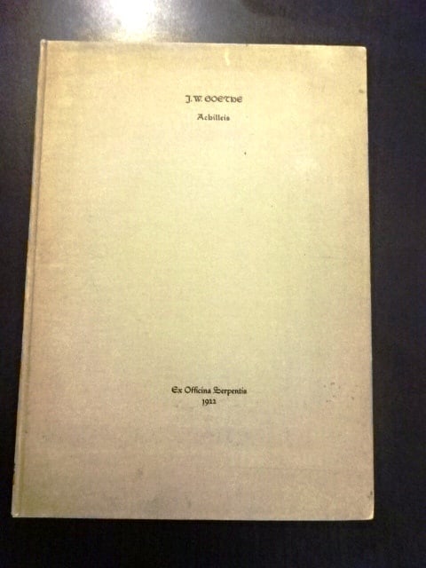 1922 Limited Edition Achilleis by Goethe - 4