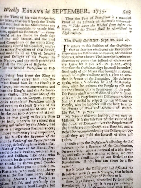1735 Gentlemans Magazine English Politics - 3