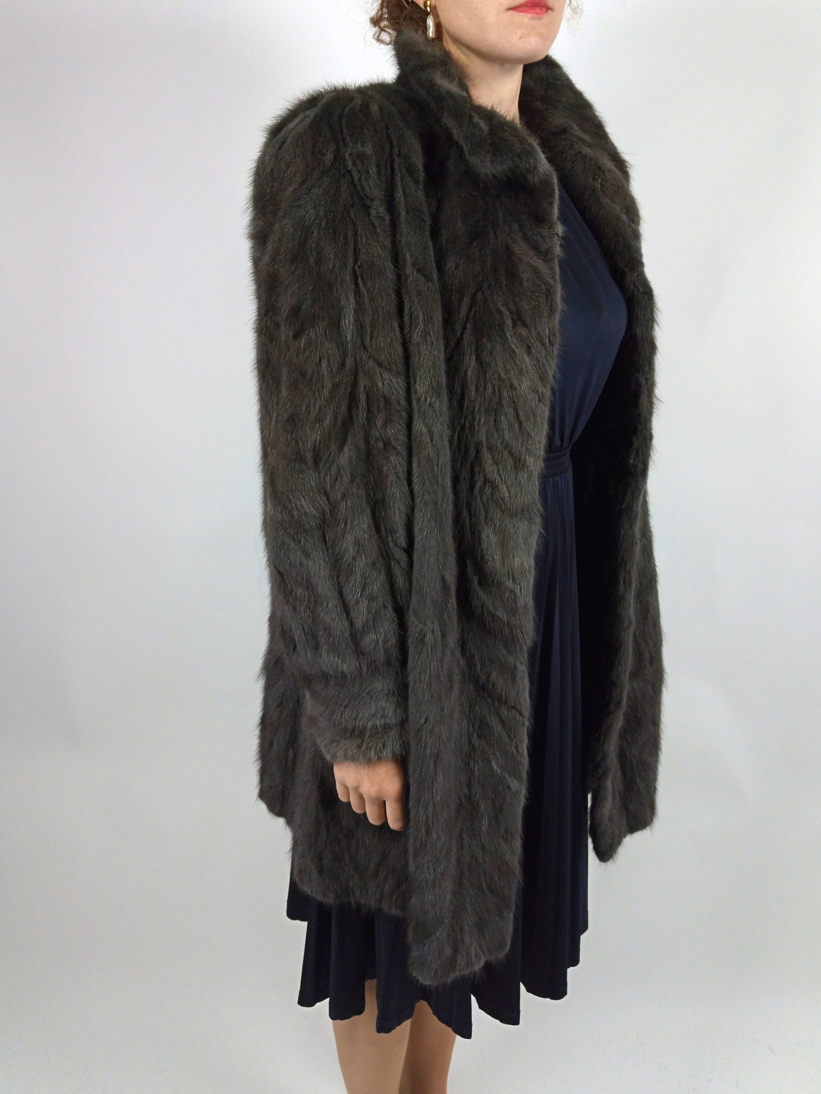 BLUE MINK FUR JACKET EU: XXL ; US: 24 - 9