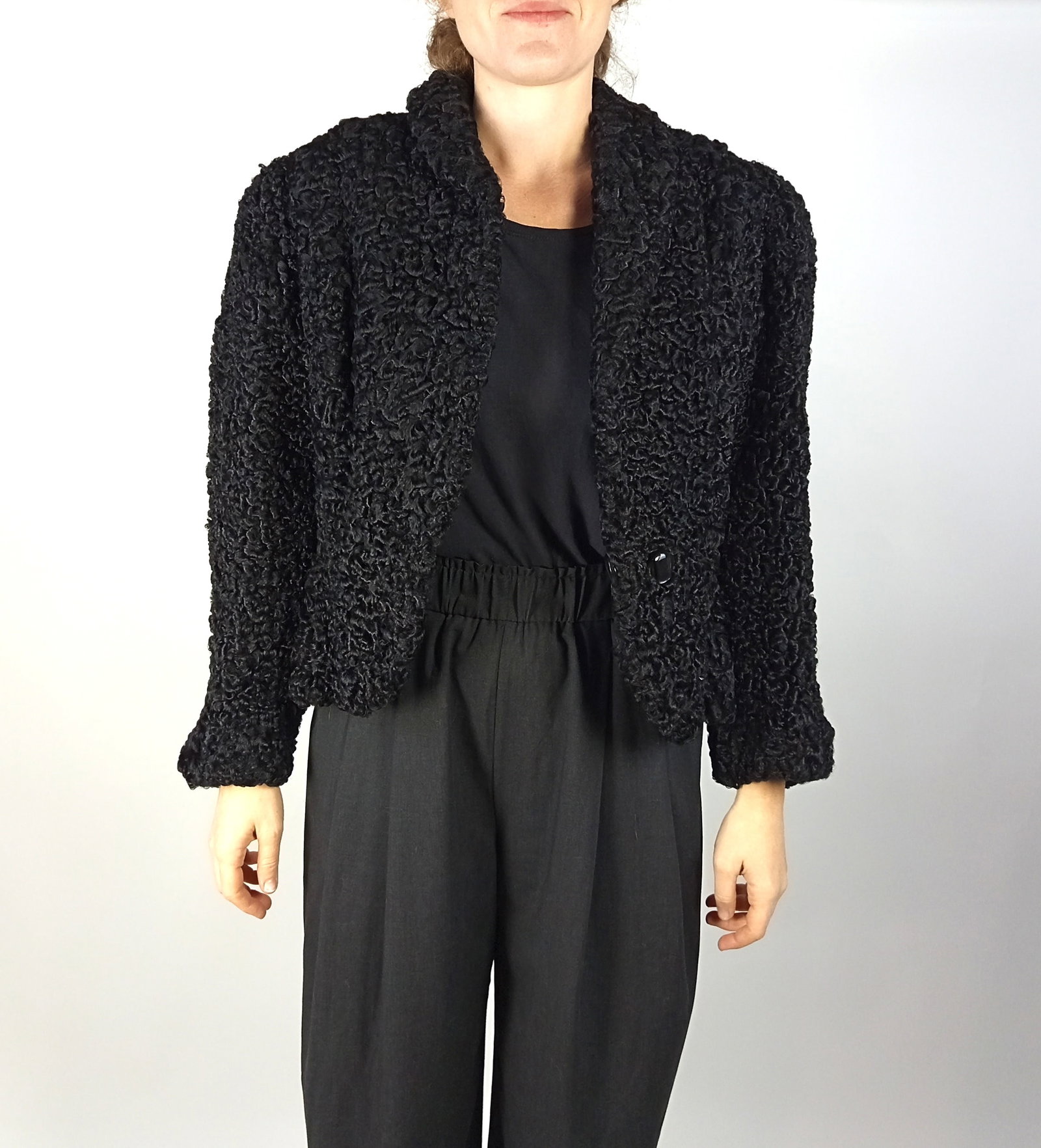 BLACK KARABUL FUR JACKET EU: S - US:6 - 4