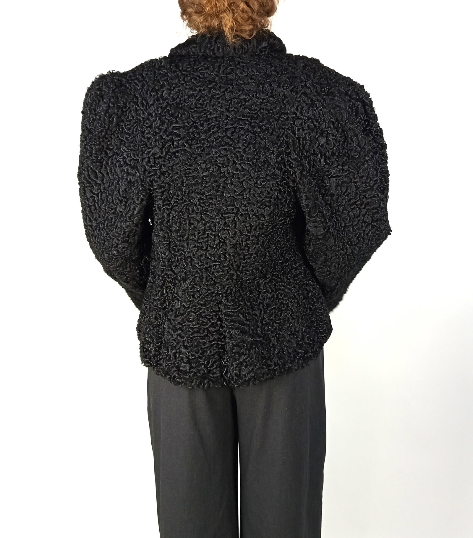 BLACK KARABUL FUR JACKET EU: S - US:6 - 6