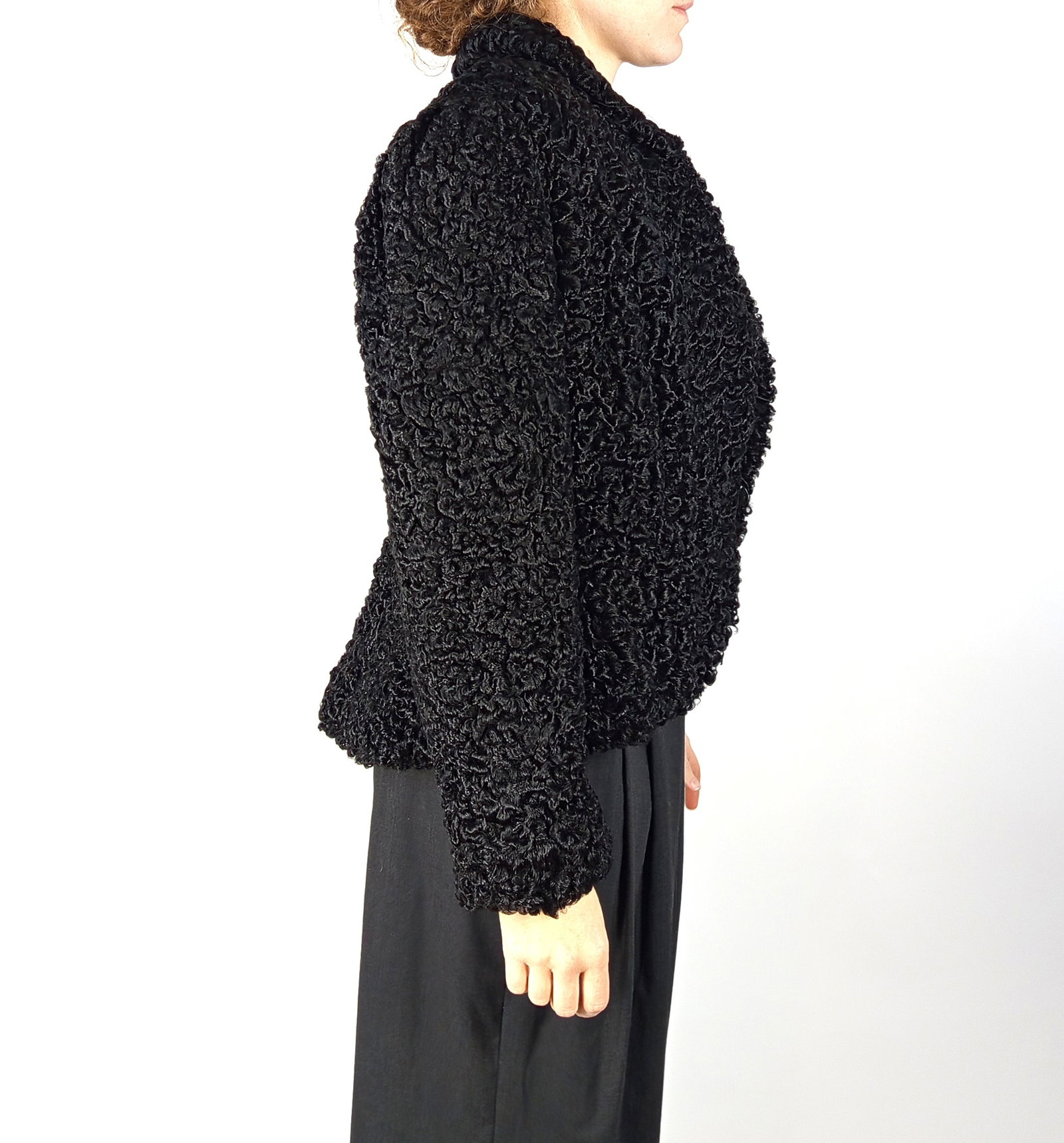 BLACK KARABUL FUR JACKET EU: S - US:6 - 8