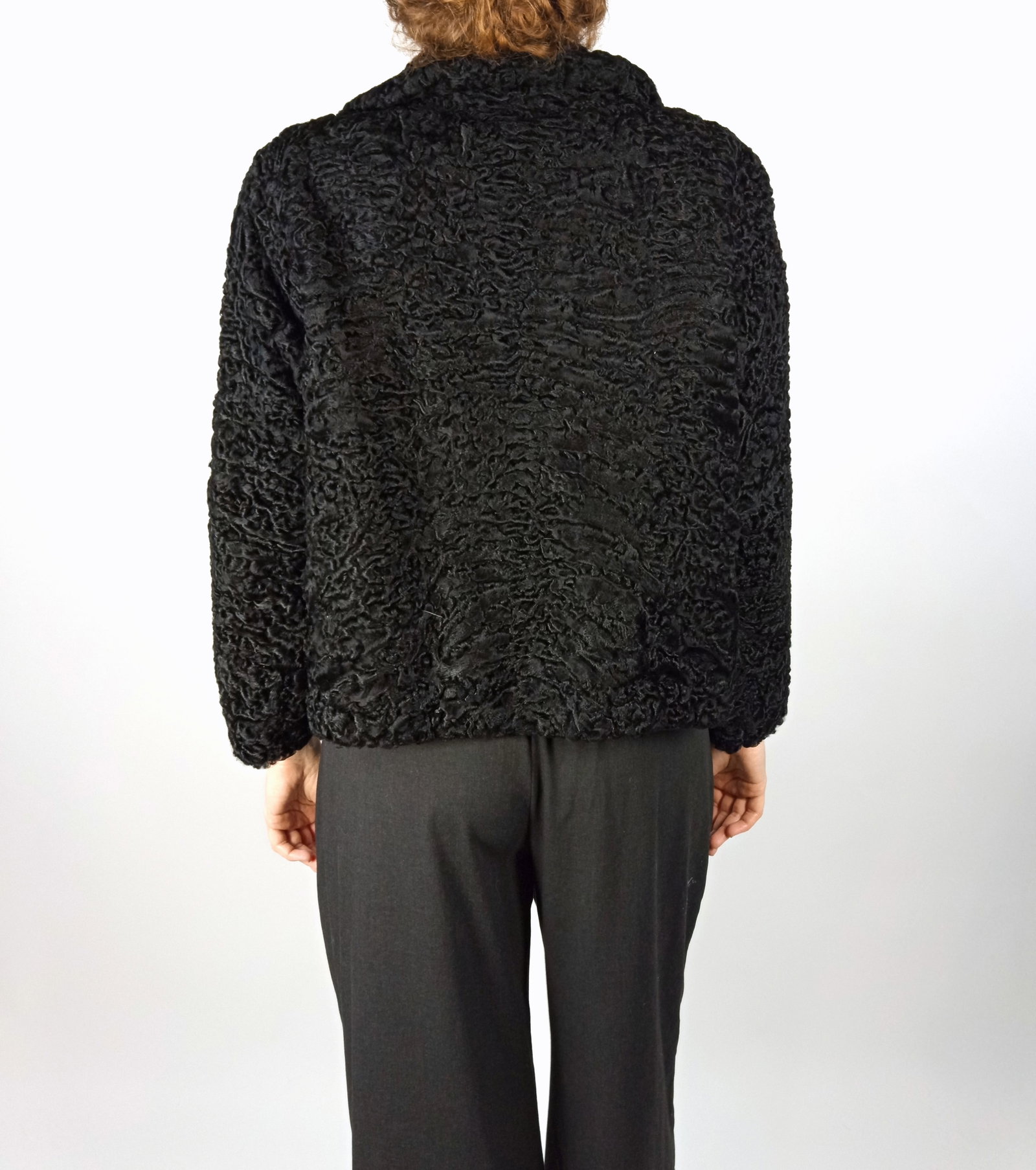 BLACK KARABUL FUR JACKET EU: L - US:18 - 4