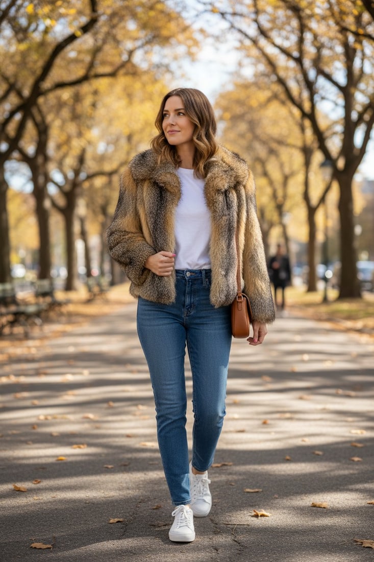 GREY FOX FUR JACKET EU: XS ; US: 2 - 3