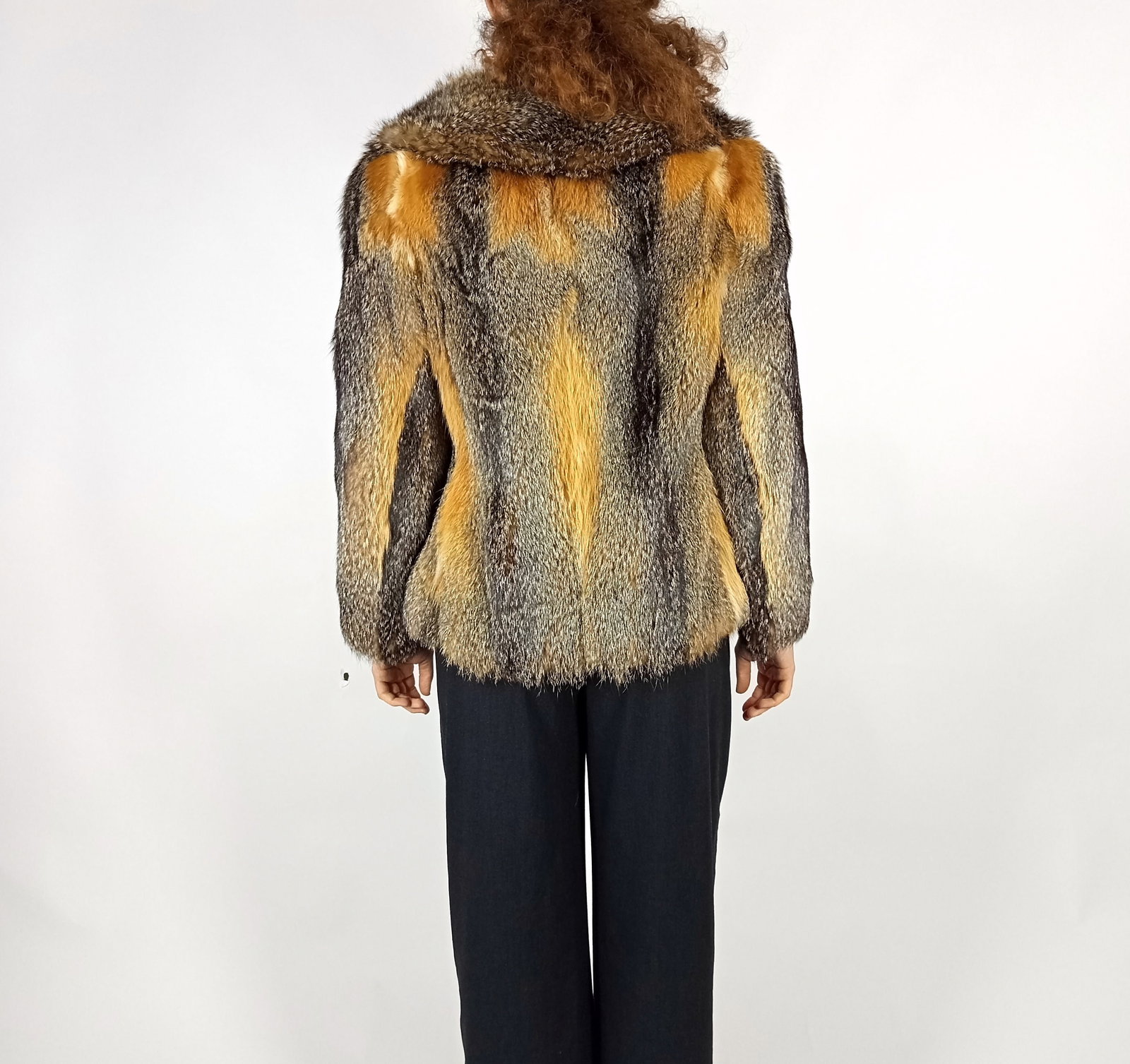 GREY FOX FUR JACKET EU: XS ; US: 2 - 7