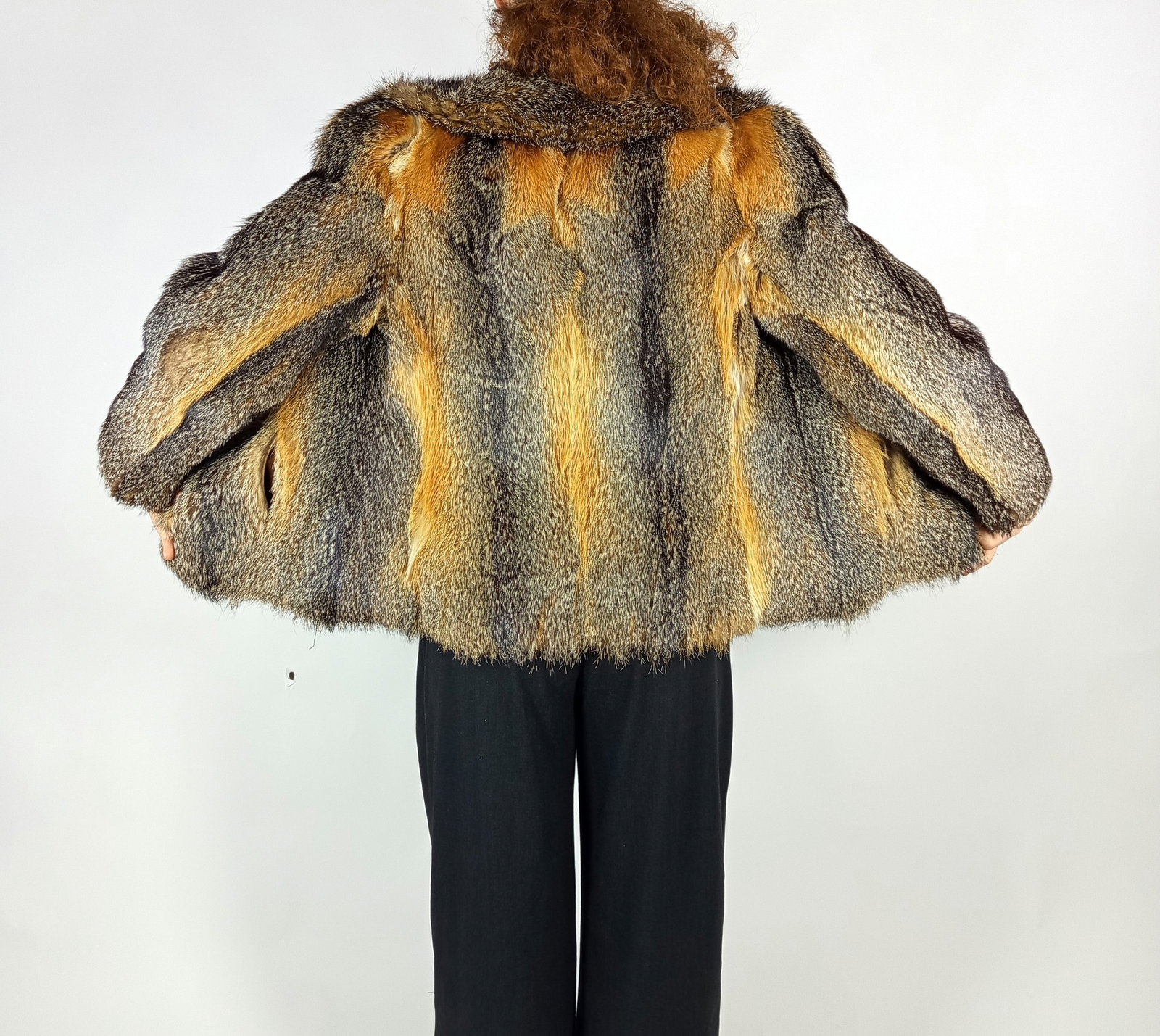 GREY FOX FUR JACKET EU: XS ; US: 2 - 8