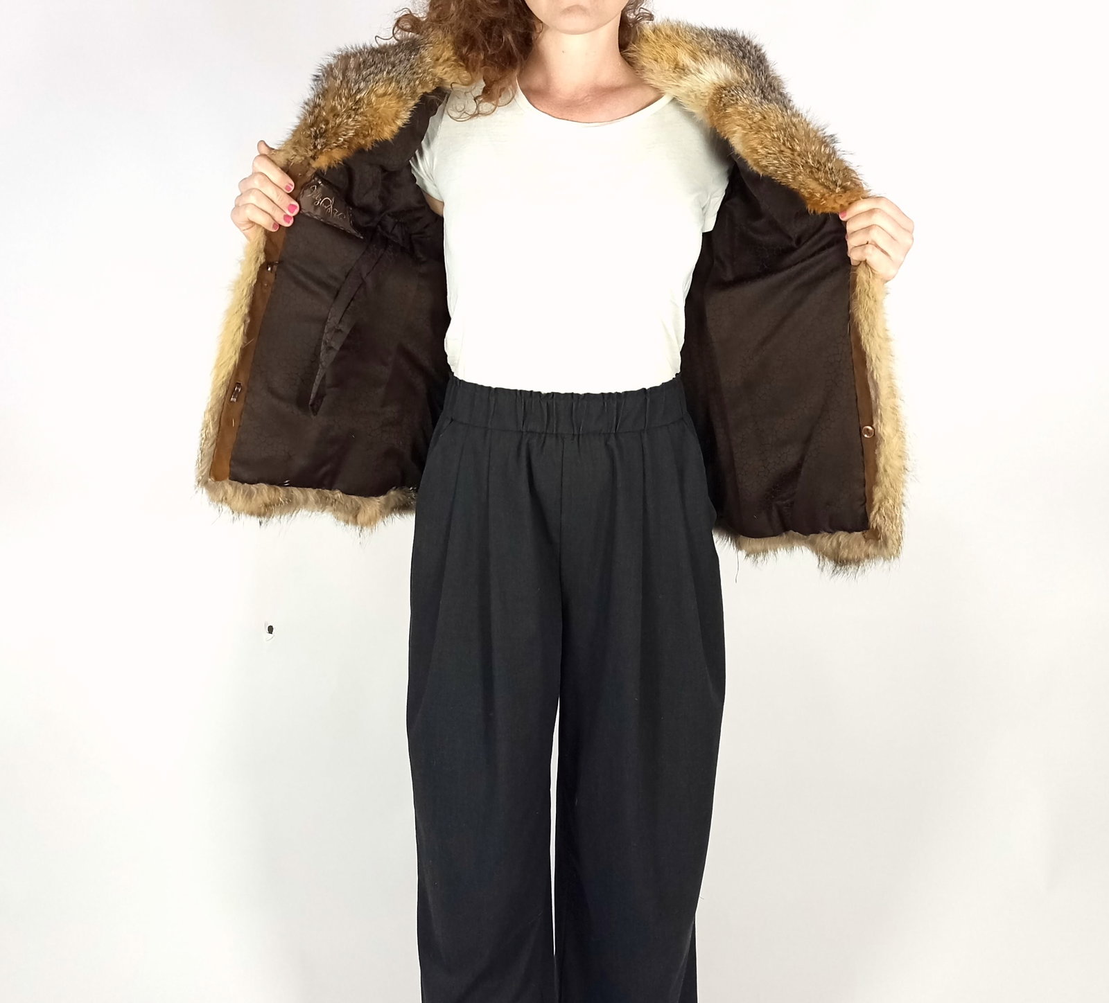 GREY FOX FUR JACKET EU: XS ; US: 2 - 10