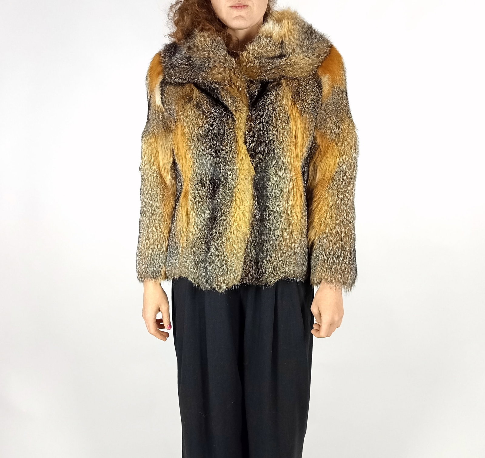GREY FOX FUR JACKET EU: XS ; US: 2 - 11