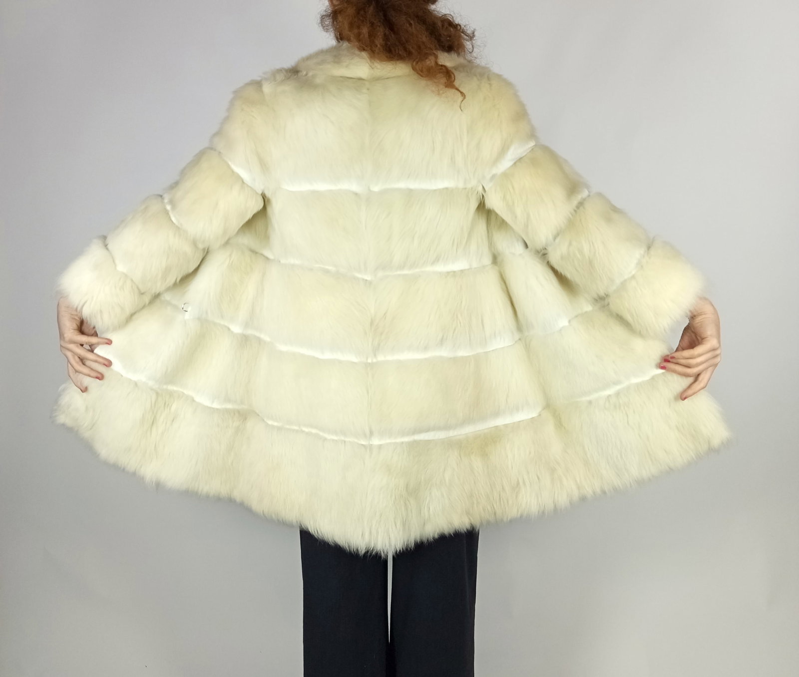 BLEACHED ALPACA FUR JACKET EU: XS ; US: 2 - 5
