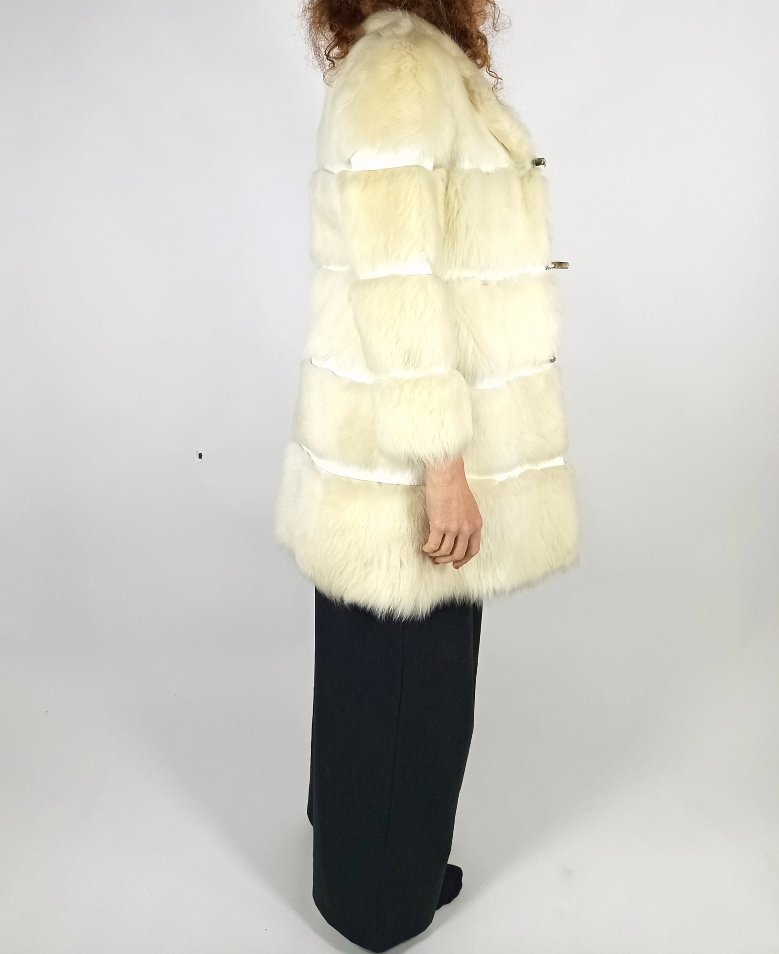 BLEACHED ALPACA FUR JACKET EU: XS ; US: 2 - 6