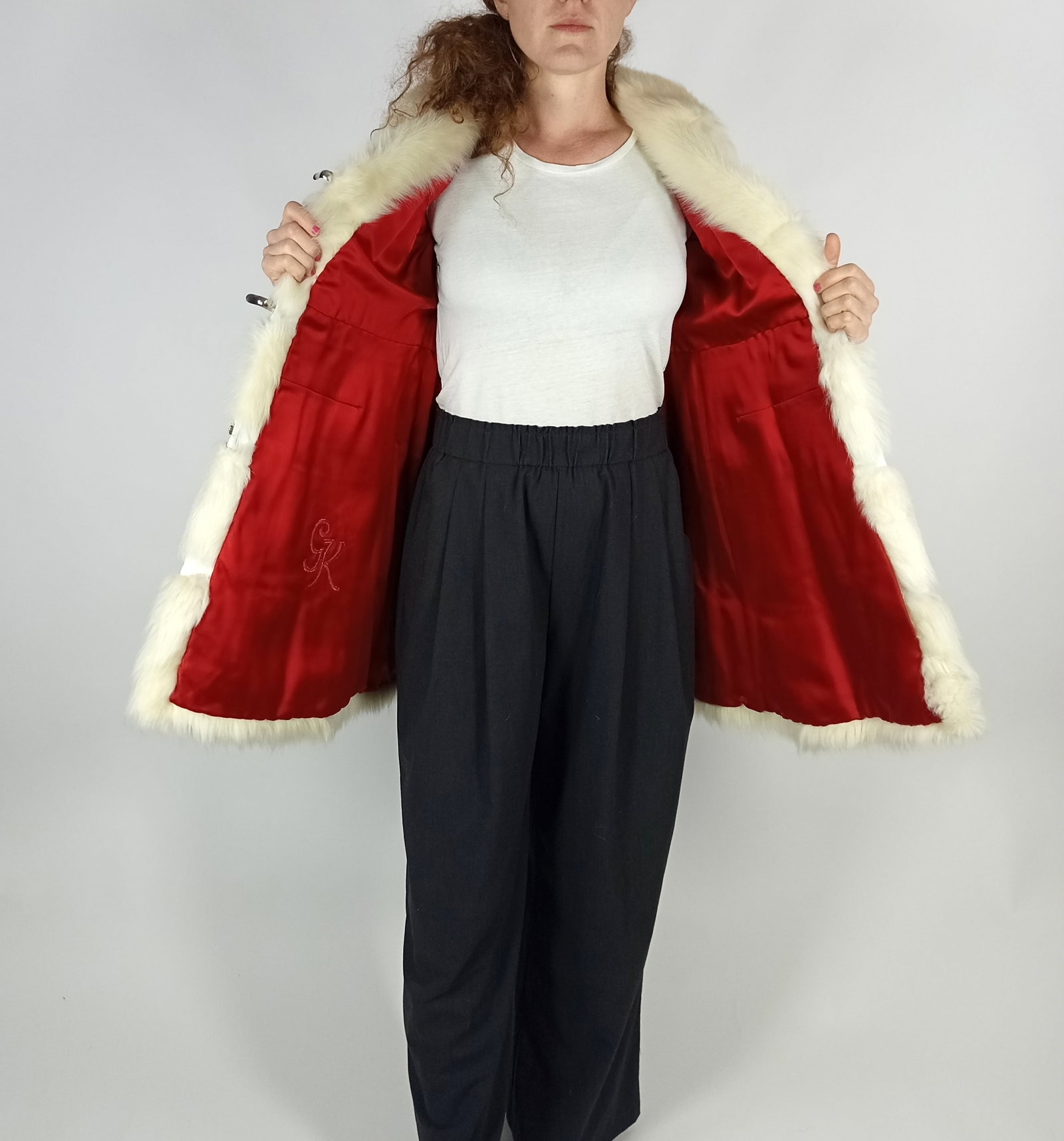 BLEACHED ALPACA FUR JACKET EU: XS ; US: 2 - 7