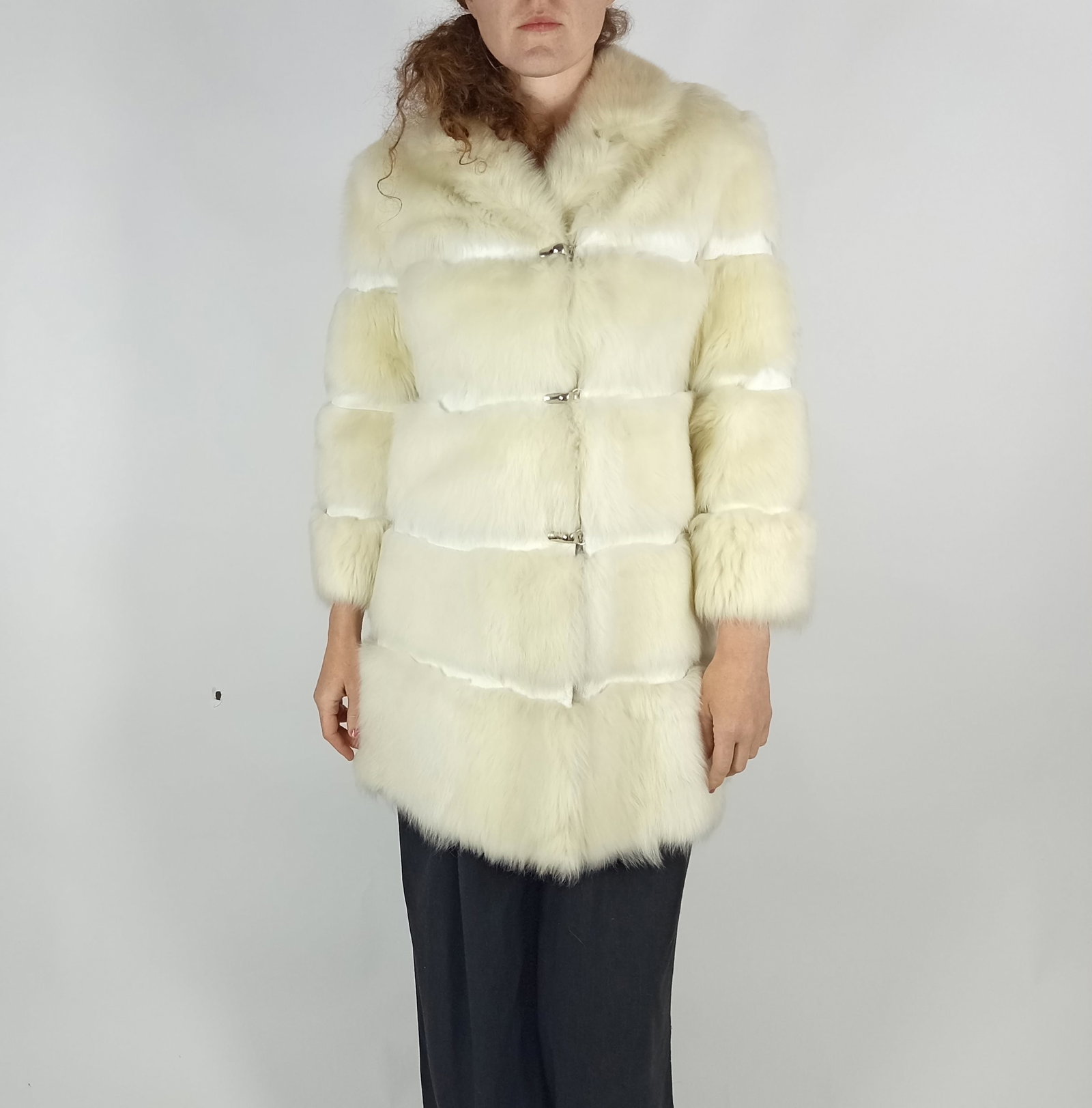 BLEACHED ALPACA FUR JACKET EU: XS ; US: 2 - 8