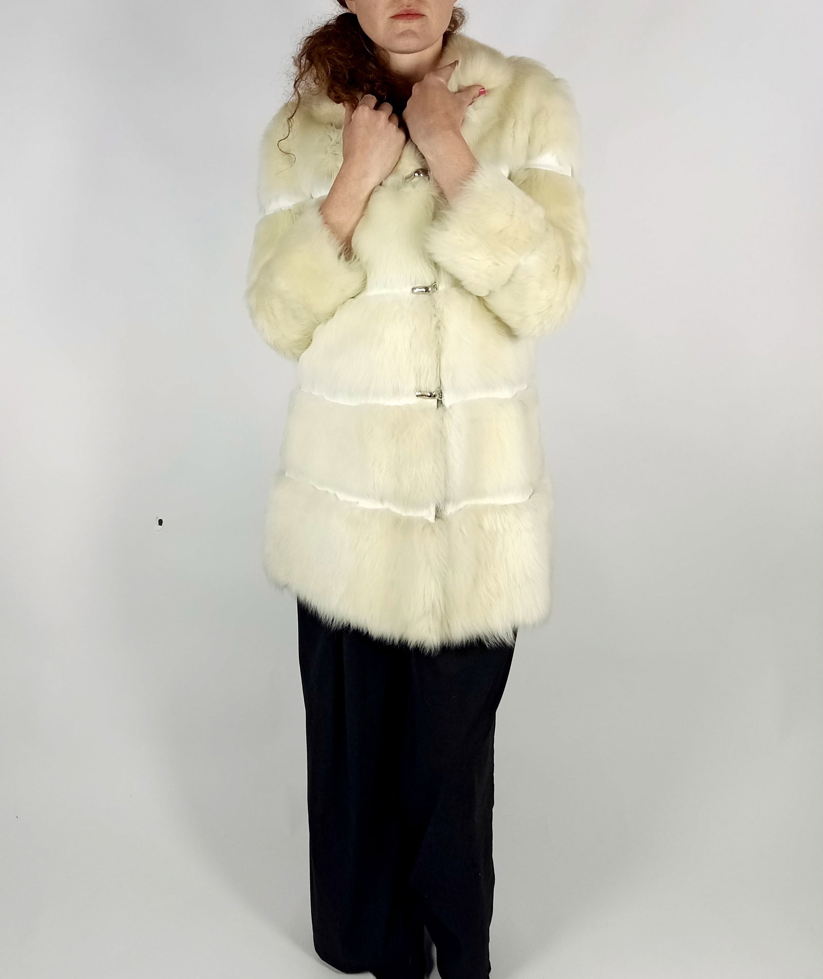 BLEACHED ALPACA FUR JACKET EU: XS ; US: 2 - 9