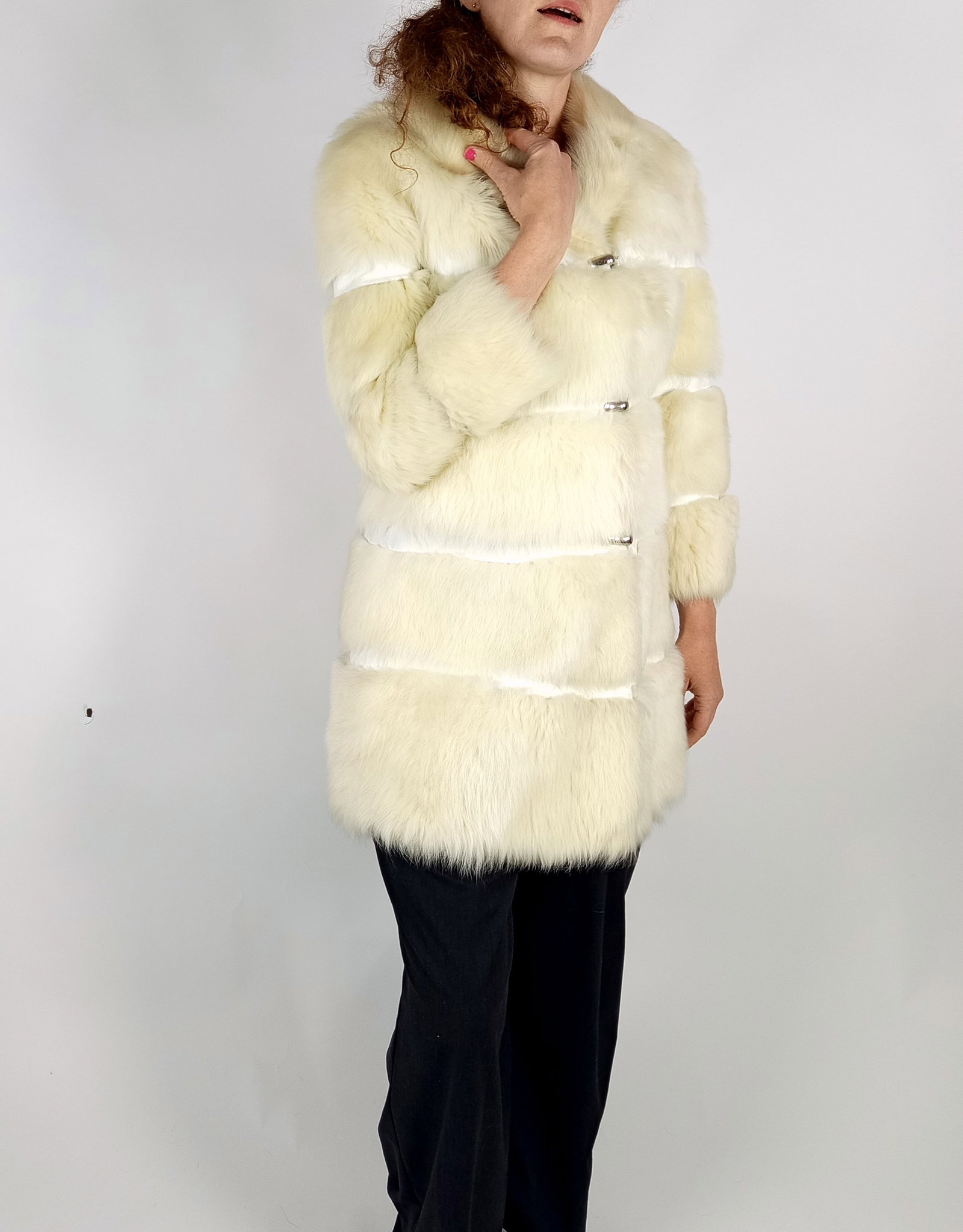 BLEACHED ALPACA FUR JACKET EU: XS ; US: 2 - 10