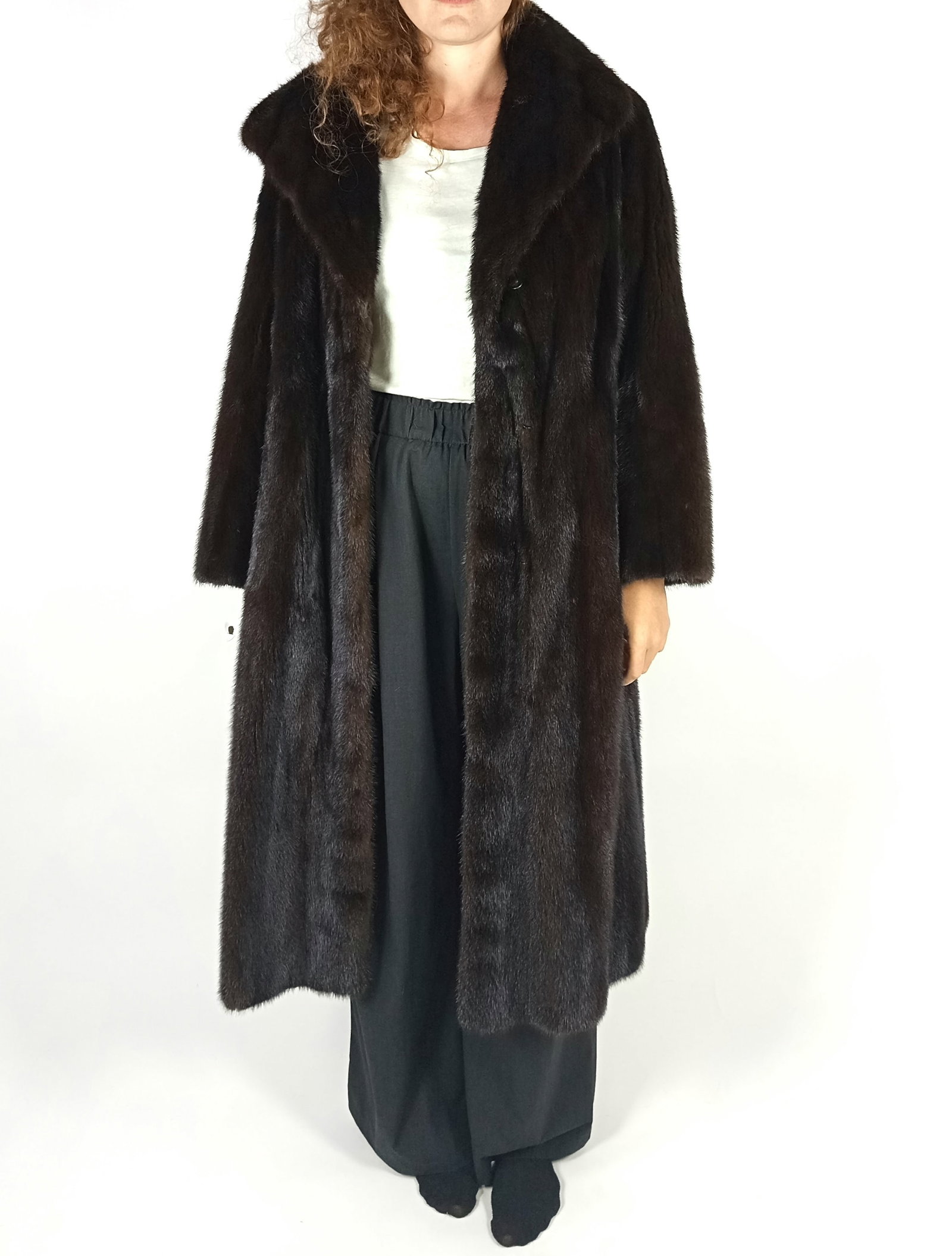 BLACKLAMA MAHOGANY MINK FUR COAT EU: XL ; US: 18 - 2