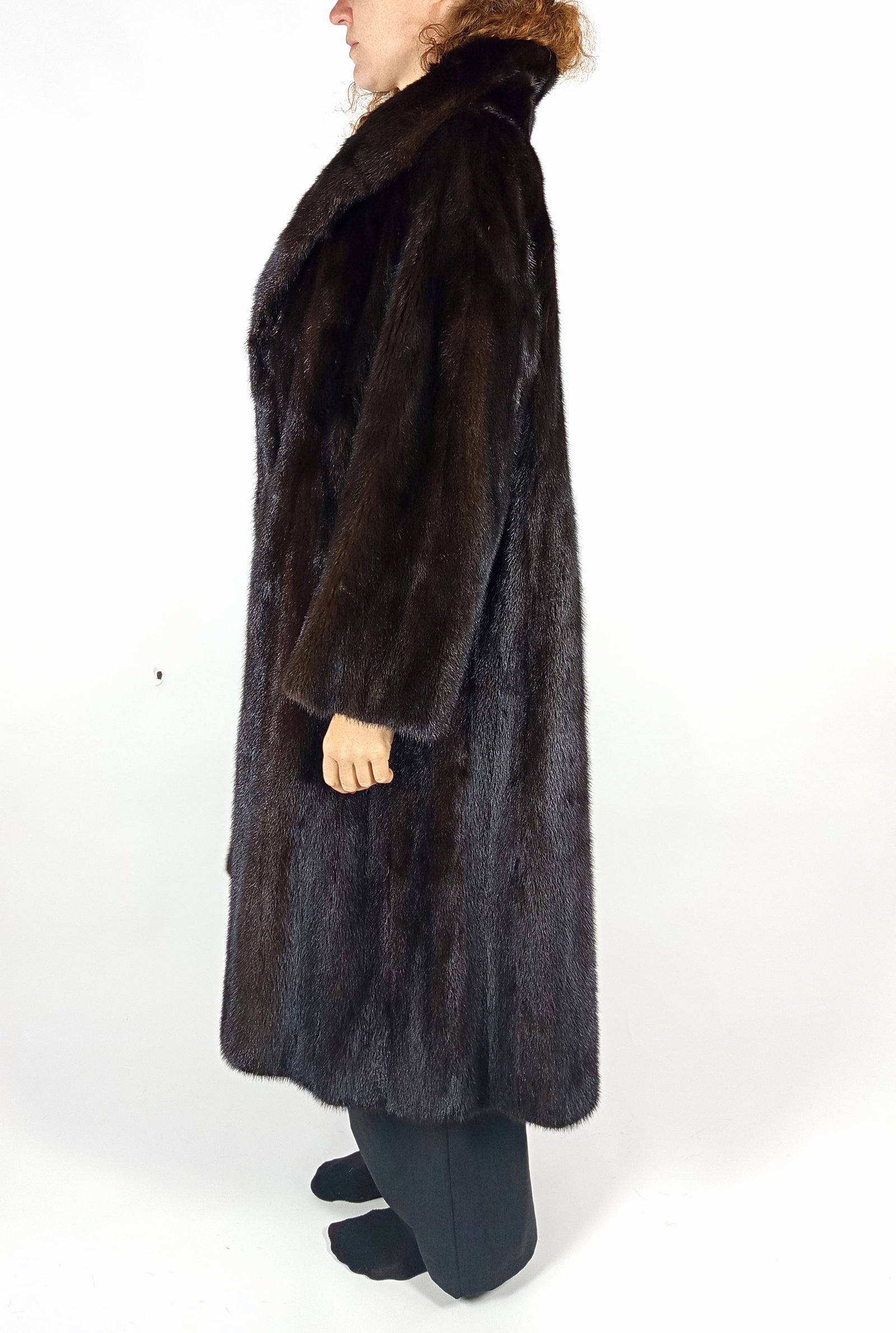 BLACKLAMA MAHOGANY MINK FUR COAT EU: XL ; US: 18 - 3