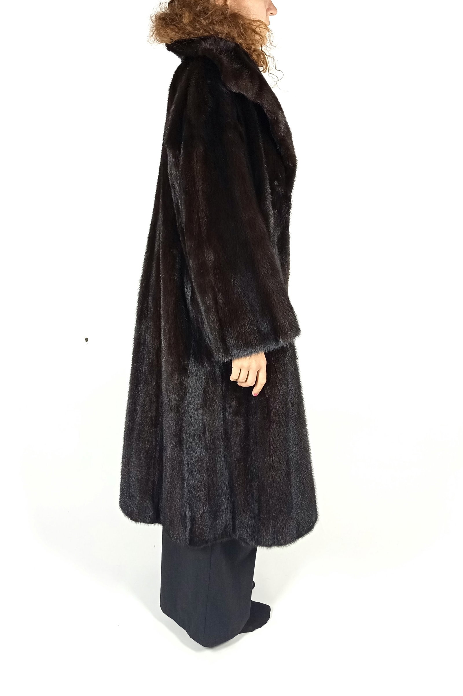 BLACKLAMA MAHOGANY MINK FUR COAT EU: XL ; US: 18 - 6