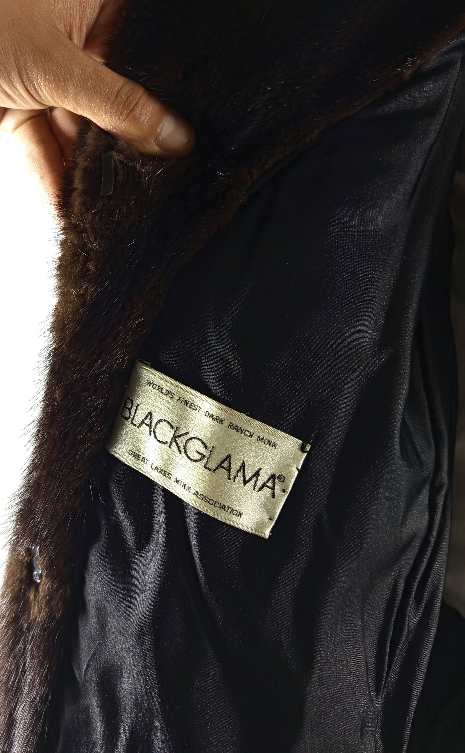 BLACKLAMA MAHOGANY MINK FUR COAT EU: XL ; US: 18 - 8