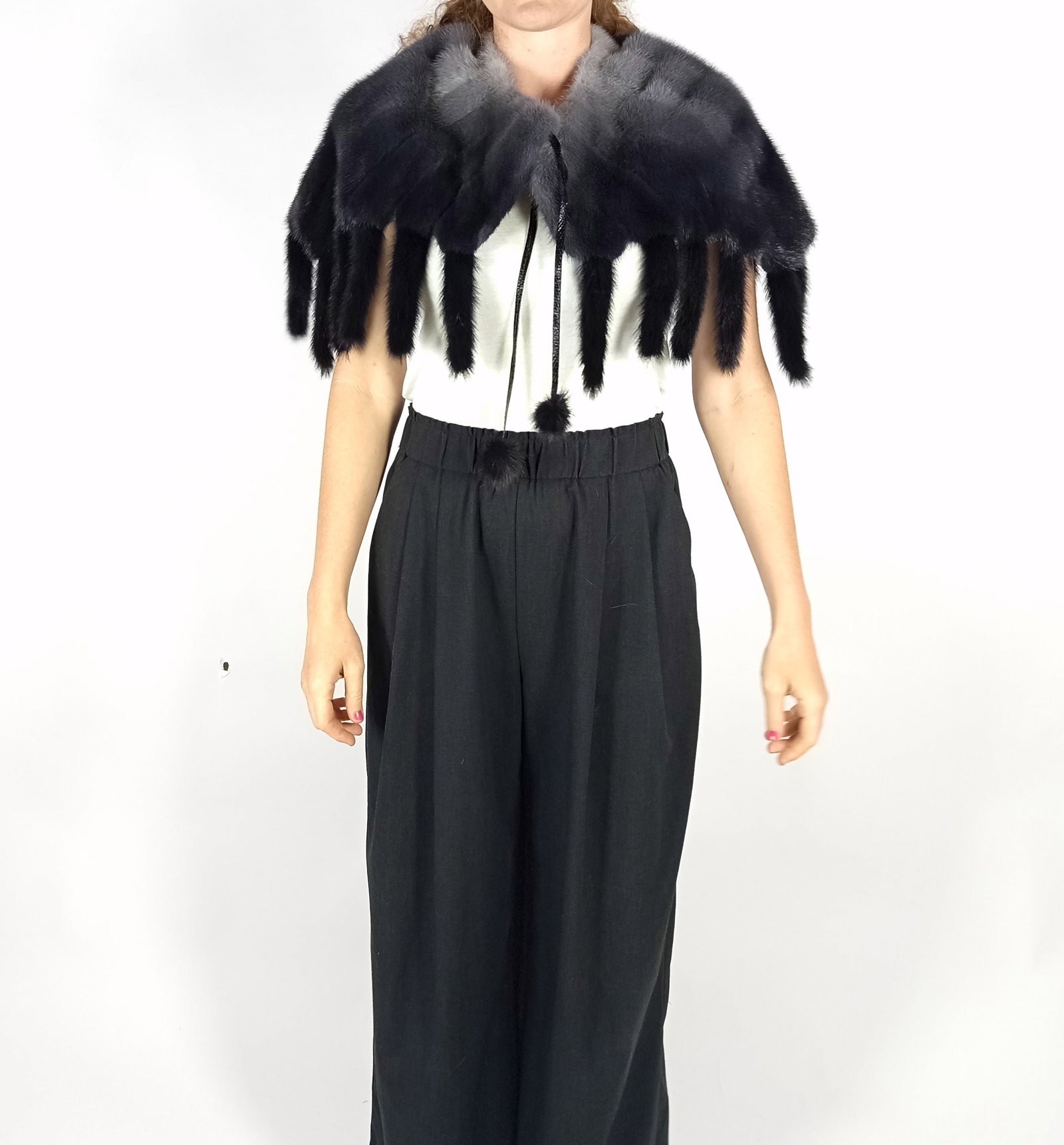 DEGRADE MINK CAPE & SNAKE SKIN PANELS EU: XS ; US: 2 - 2