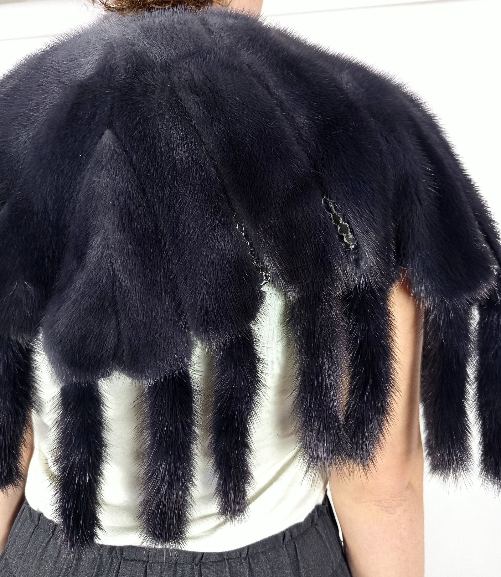 DEGRADE MINK CAPE & SNAKE SKIN PANELS EU: XS ; US: 2 - 5