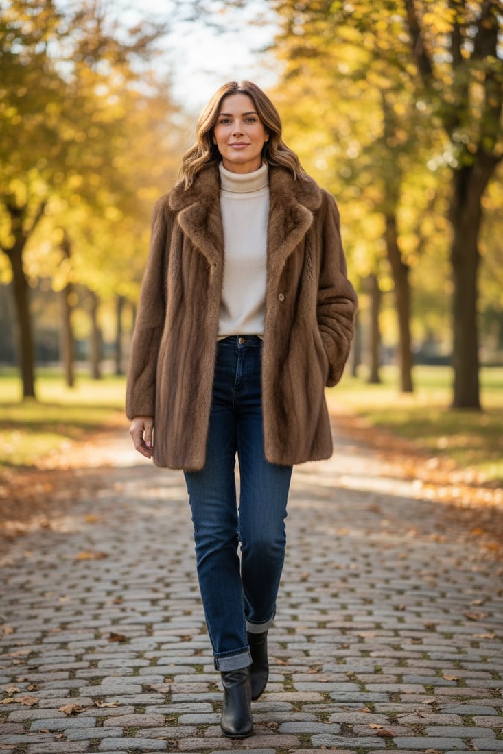 LIGHT BROWN MINK JACKET EU: L ; US: 16: Title: LIGHT BROWN MINK JACKET EU: L ; US: 16 Dimensions: Approximate size- EU: L; US: 16 : Important details: Length: 80cm/31,5in -Shoulders width:40cm/15,75in -Sleeve Length:58cm/22,83in -Bust size