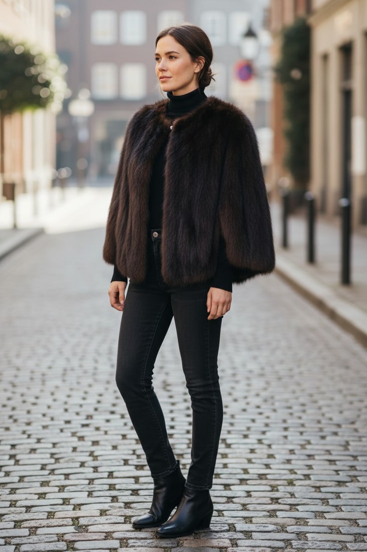 BROWN MINK FUR CAPE/STOLE EU: XS ; US: 2: Title: BROWN MINK FUR CAPE/STOLE EU: XS ; US: 2 Dimensions: Approximate size- EU: XS; US: 2 : Important details: Length: 60cm/23,62in -Shoulders width:50cm/19,69in -Sleeve Length:60cm/23,62in -Bust si