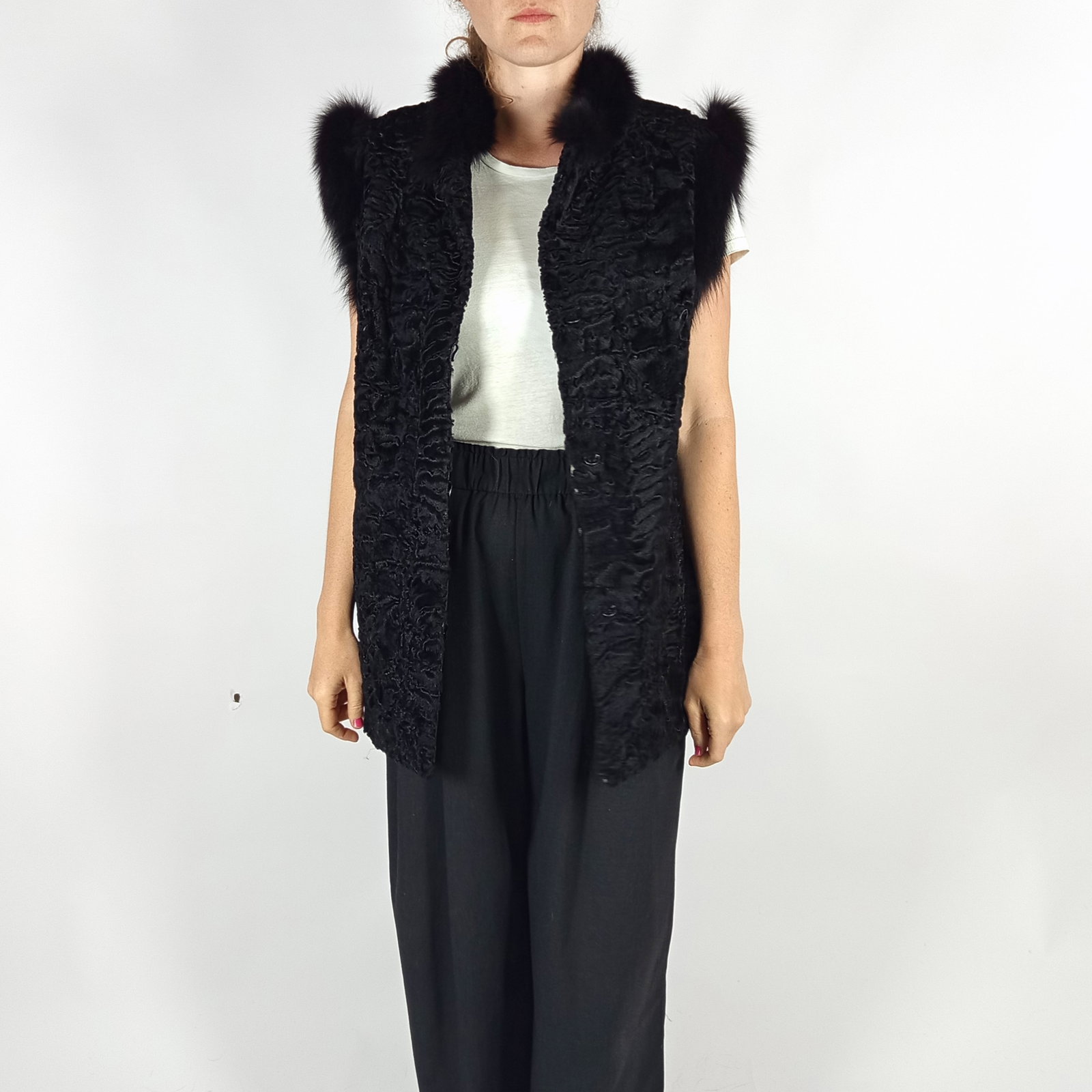 PERSIAN LAMB FUR VEST EU: L ; US: 16 - 2