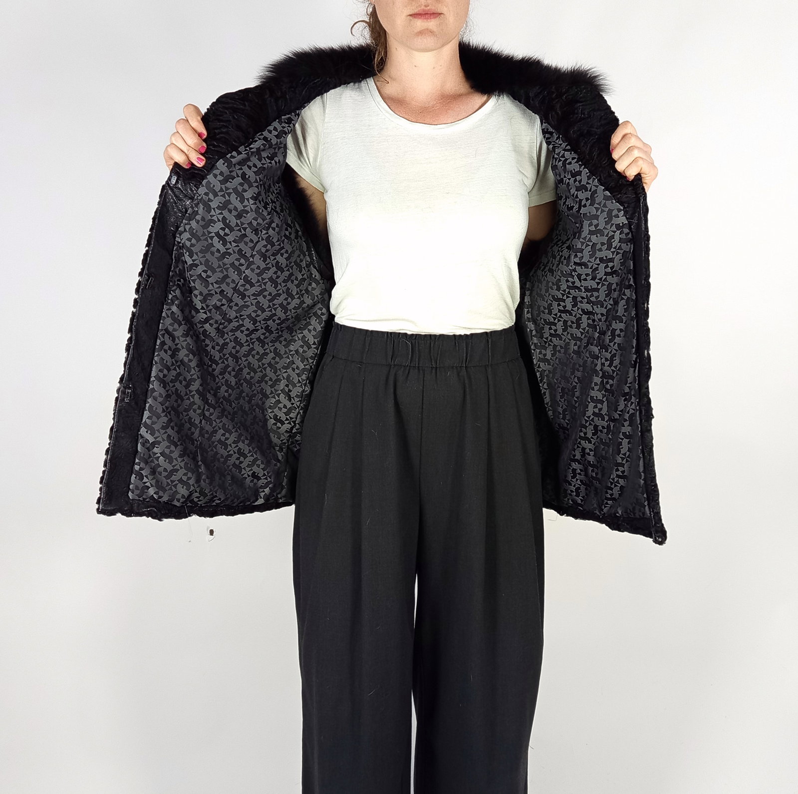 PERSIAN LAMB FUR VEST EU: L ; US: 16 - 7