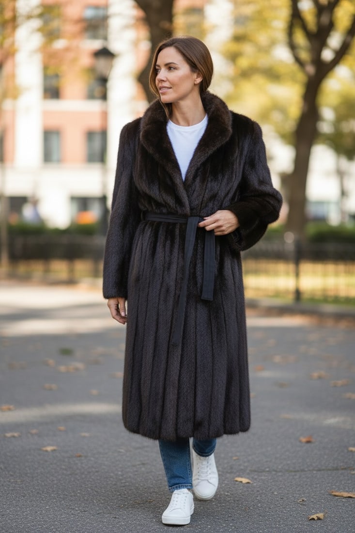SAGA MAHOGANY MINK FUR COAT EU: L ; US: 16: Title: SAGA MAHOGANY MINK FUR COAT EU: L ; US: 16 Dimensions: Approximate size- EU: L; US: 16 : Important details: Length: 120cm/47,24in -Shoulders width:42cm/16,54in -Sleeve Length:62cm/24,41in -Bust