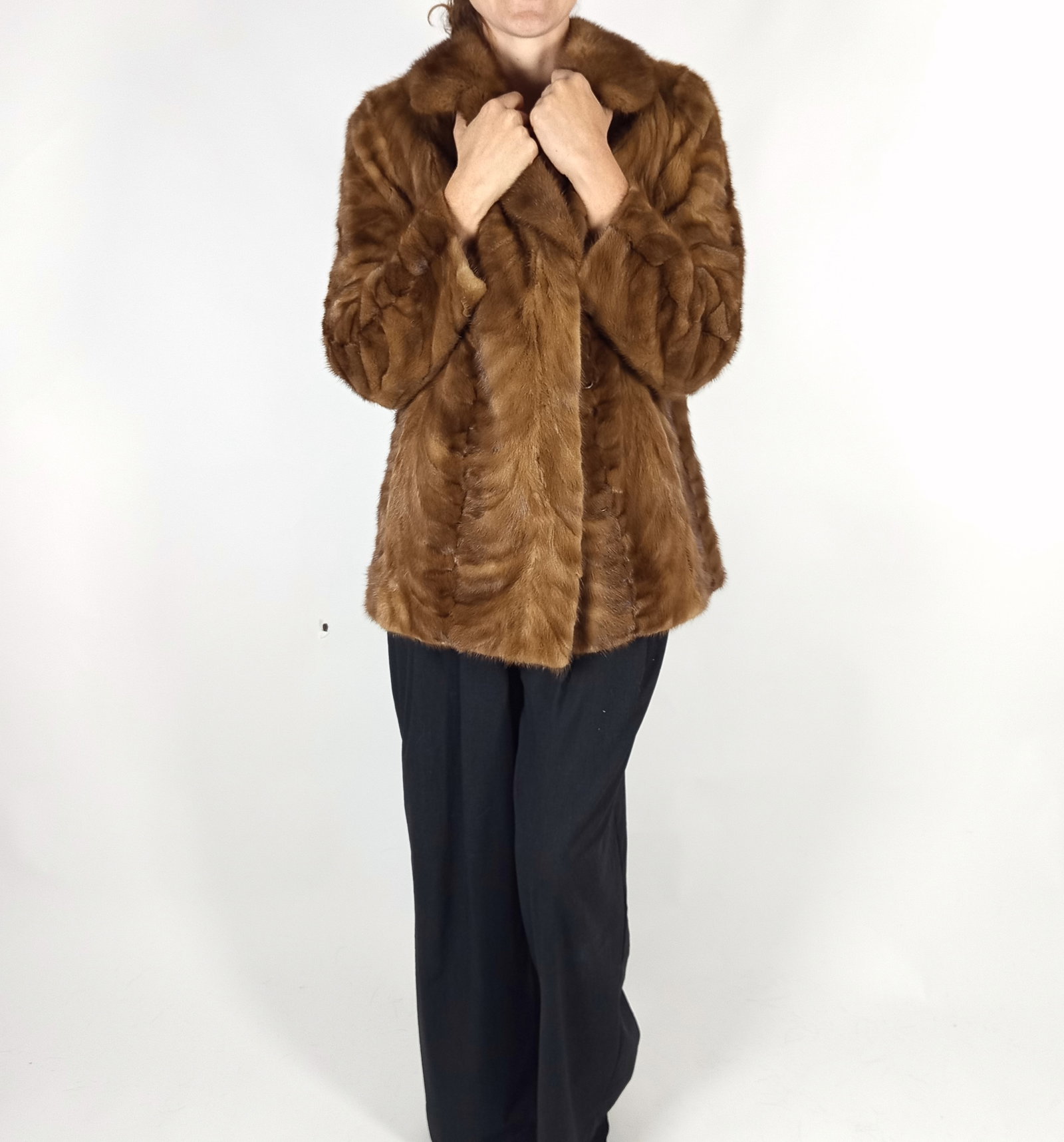 LIGHT BROWN MINK FUR JACKET EU: S ; US: 6 - 2