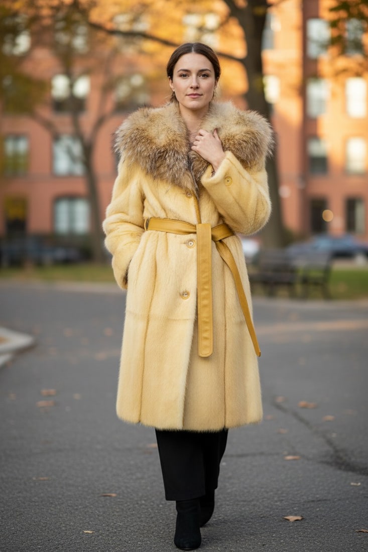 BEAVER & COYOTE FUR COAT EU: S ; US: 6 (1 of 10)