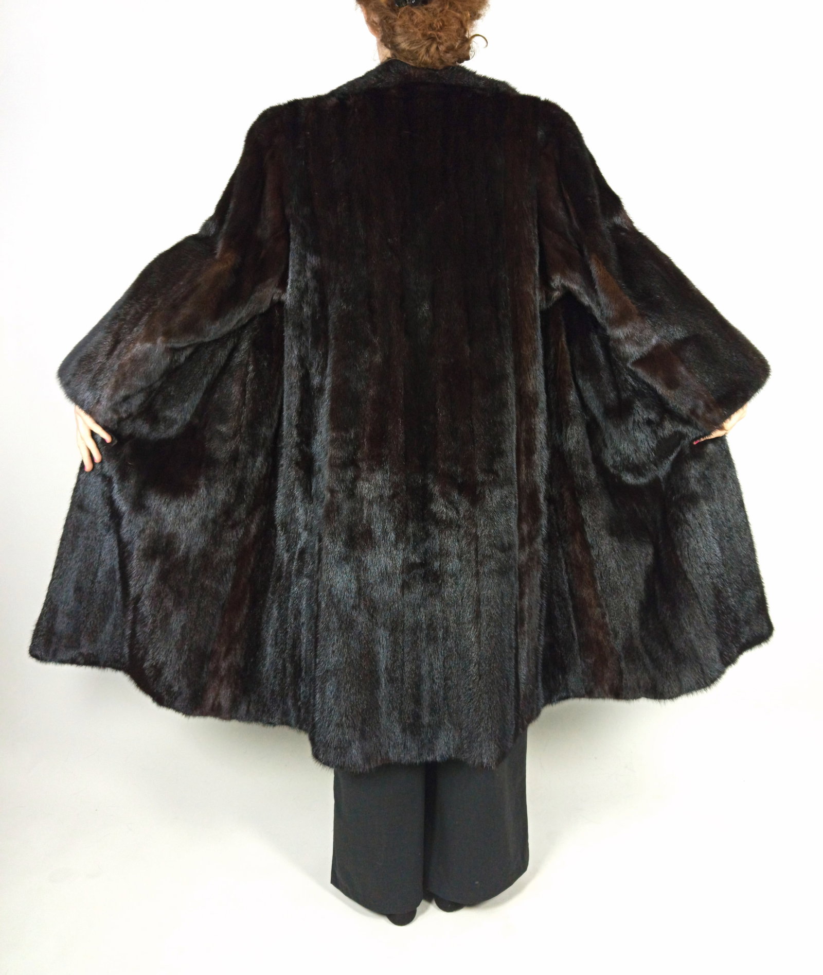 MAHOGANY MINK FUR COAT EU: L ; US: 16 - 5