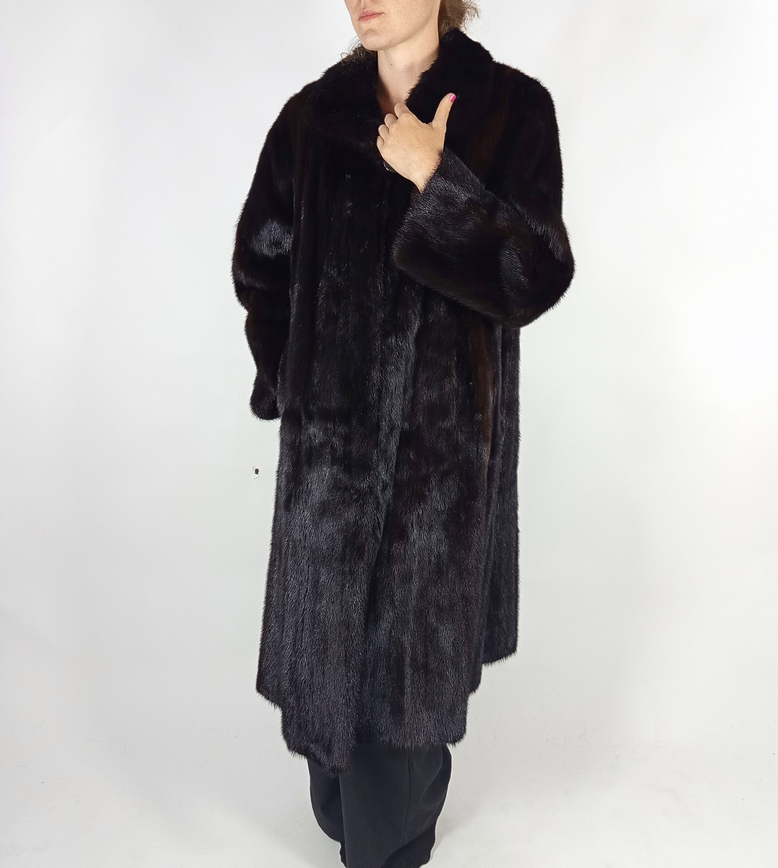 MAHOGANY MINK FUR COAT EU: L ; US: 16 - 8