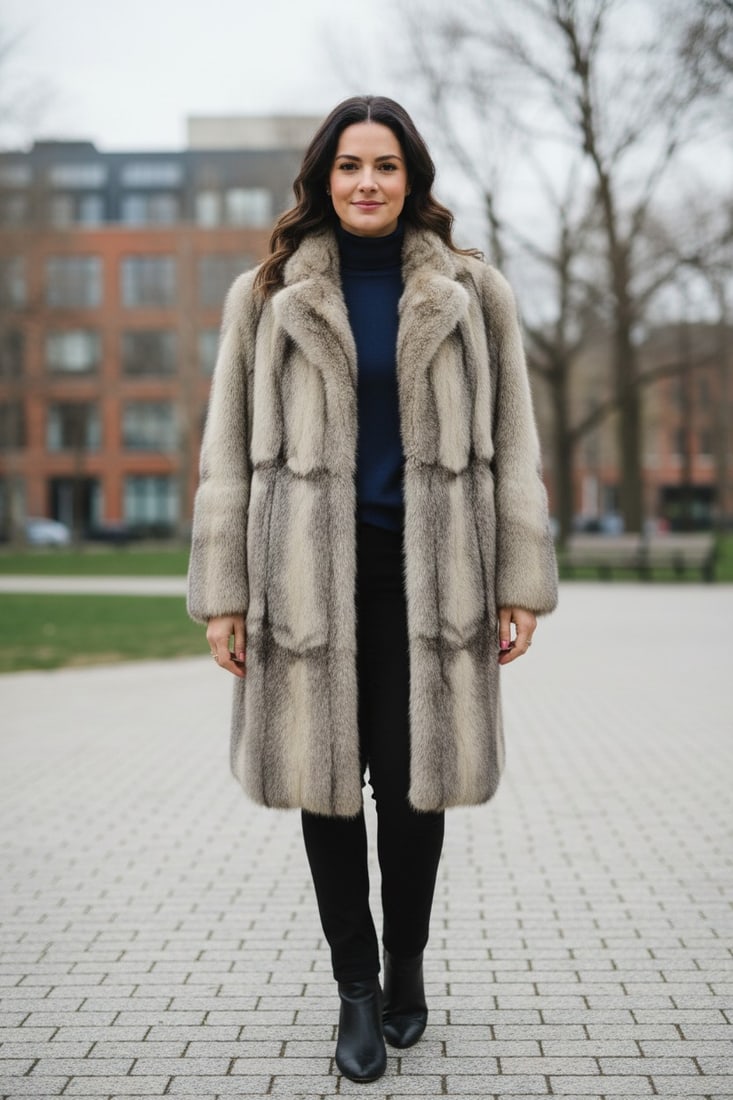 BLACK CROSS MINK COAT EU: L ; US: 16: Title: BLACK CROSS MINK COAT EU: L ; US: 16 Dimensions: Approximate size- EU: L; US: 16 : Important details: Length: 110cm/43,31in -Shoulders width:45cm/17,72in -Sleeve Length:60cm/23,62in -Bust size 