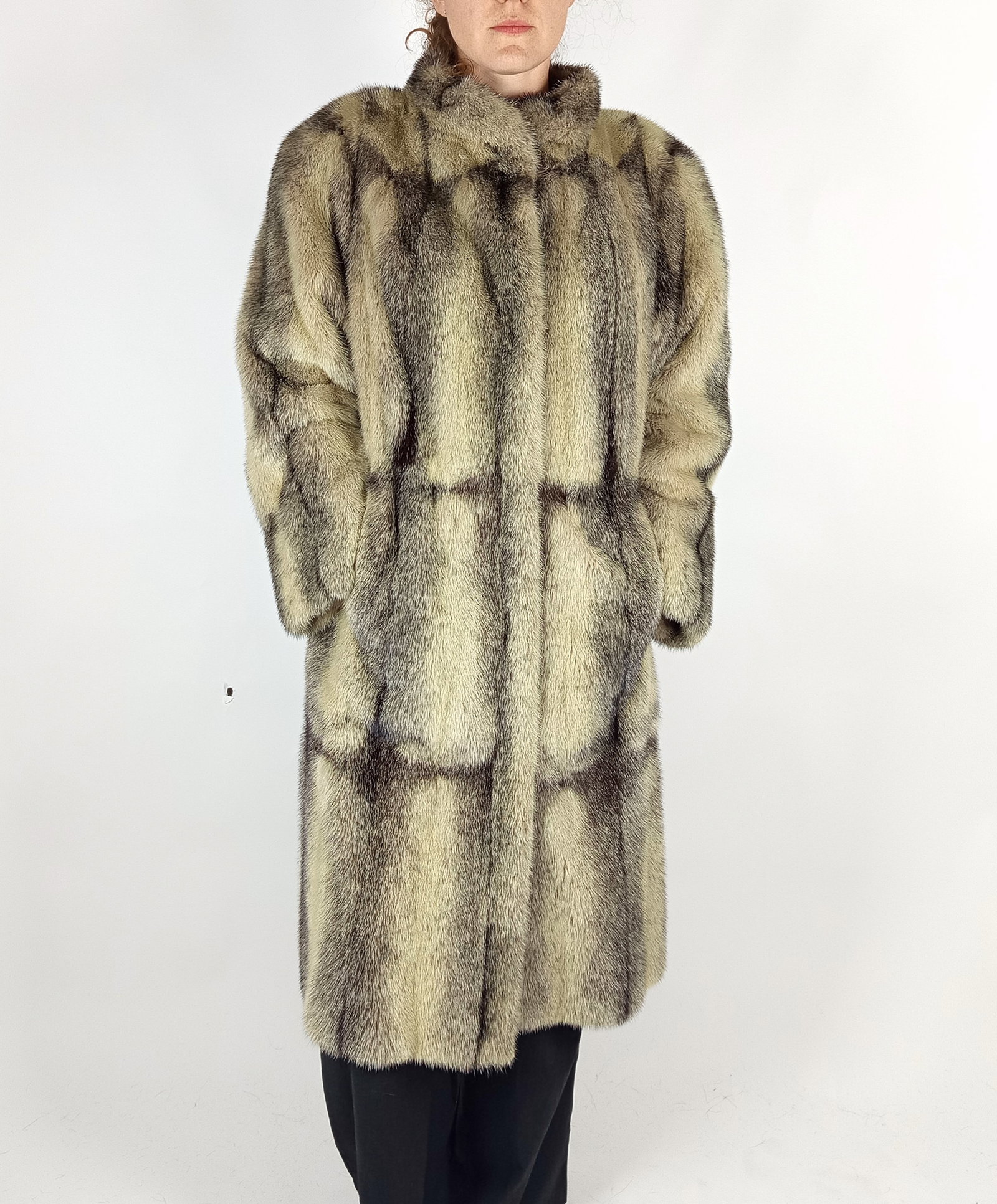 BLACK CROSS MINK COAT EU: L ; US: 16 - 9