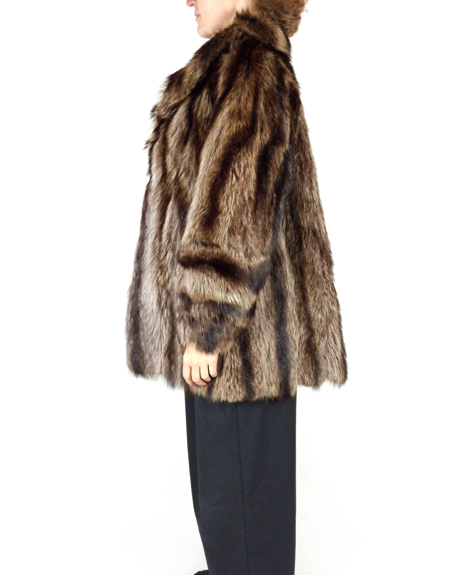 RACCOON FUR JACKET EU: L ; US: 16 - 2
