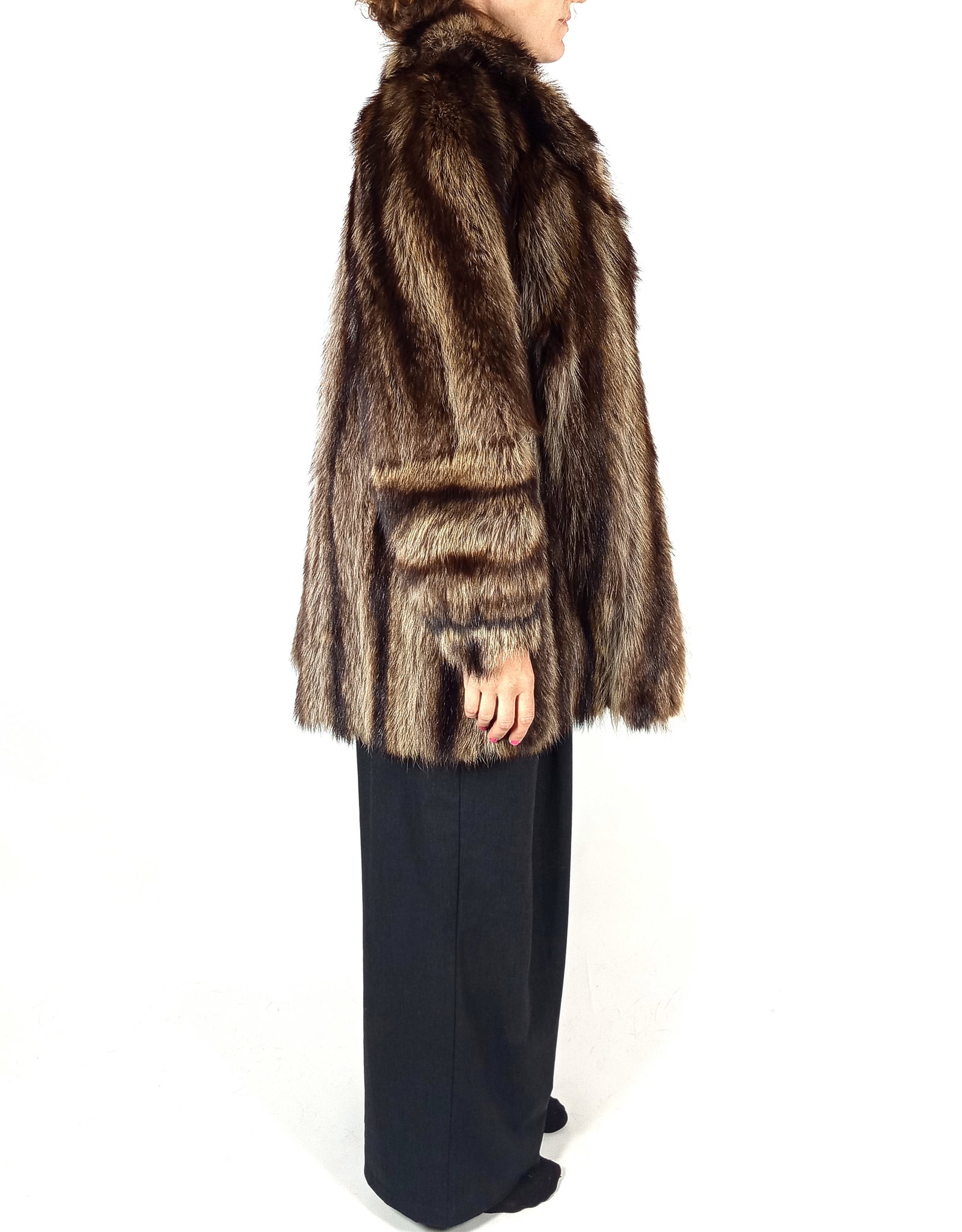 RACCOON FUR JACKET EU: L ; US: 16 - 5