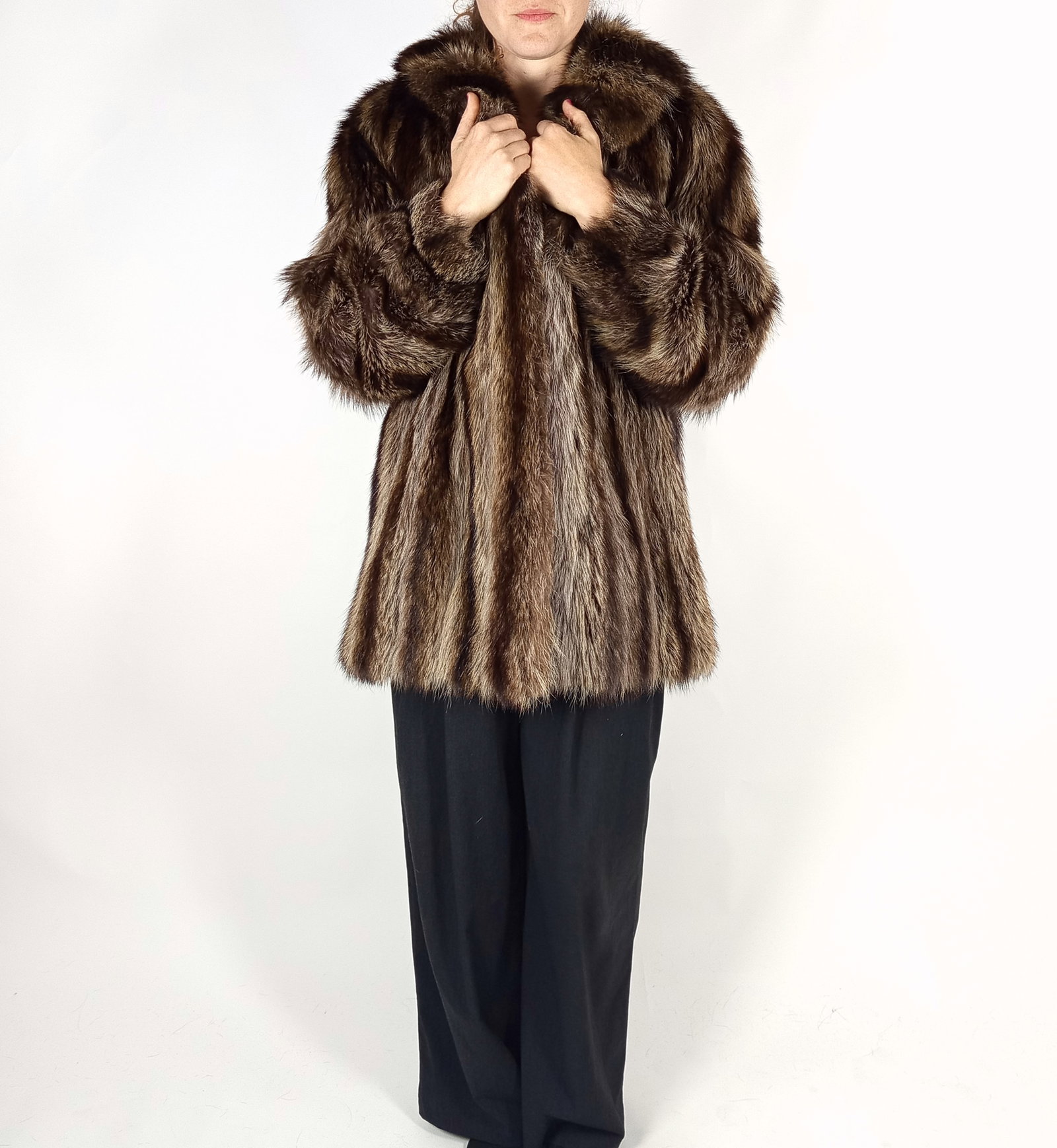 RACCOON FUR JACKET EU: L ; US: 16 - 7