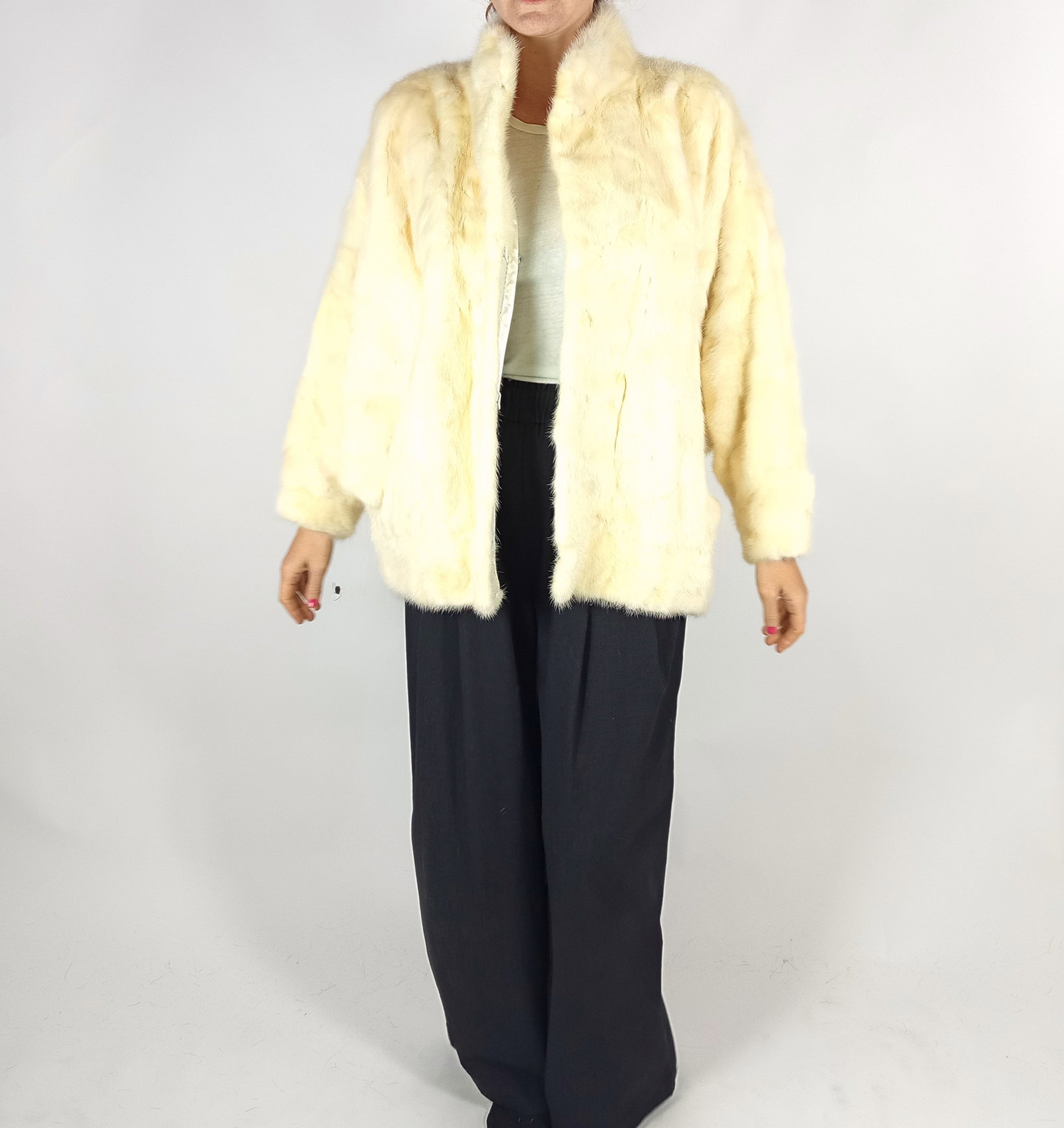 OFWHITE BOMBER MINK JACKET EU: XXL ; US: 24 - 2